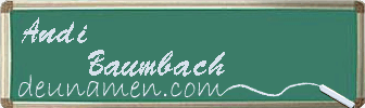 Andi Baumbach Visitenkarte